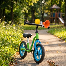 Metal Rubber Bike Horn for Kids, Fits Handlebars Under 22.2mm
