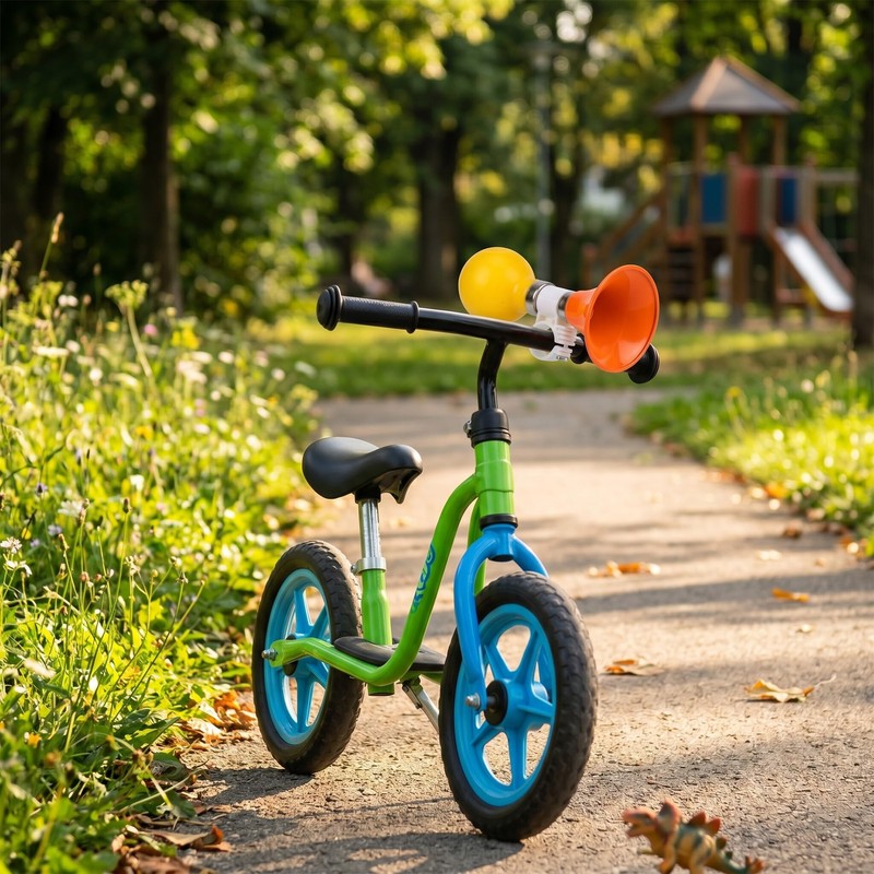 Metal Rubber Bike Horn for Kids, Fits Handlebars Under 22.2mm