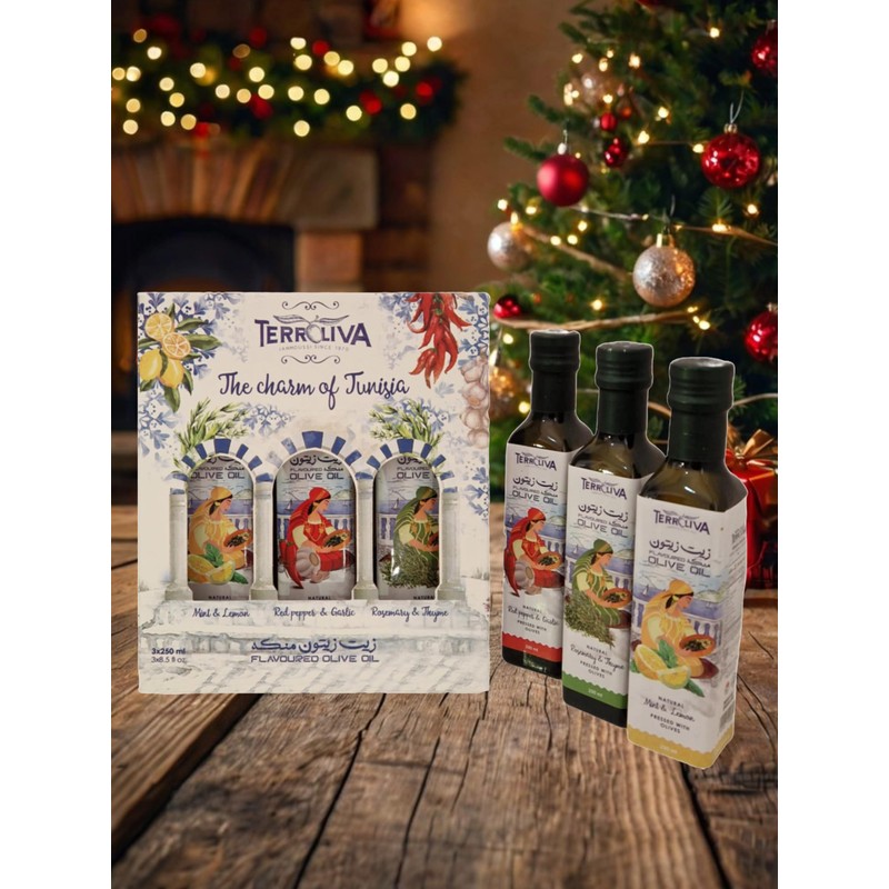 TerrOliva Flavored Olive Oil Gift Set, 3 x 8.5 oz
