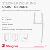 Steigner shower gasket, glass thickness 3.5/4/5 mm, straight, PVC (polyvinyl