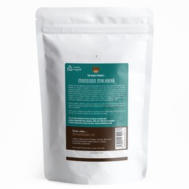 Indian Monsoon Malabar Strong Aged Coffee Beans 227g - Dark Roast - Strength 5 - Brown Bear India Coffee - For All Coffee Machines - Donation to Free The Bears