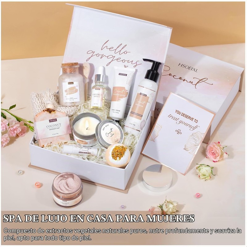Set de Regalo de Baño y Cuidado Corporal de Coco