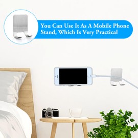 2 Stück ，Rasierer Halterung Dusche, Silber Rasierhalter Dusche Ohne Bohren, Edelstahl Rasierer Halter, Robusten Selbstklebende Rasierer aufhänger dusche Geeignet für Tür Wand Badezimmer, Küche