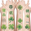 Cartoon Lucky Four Leaves Clover Temporary Tattoos & Face Stickers