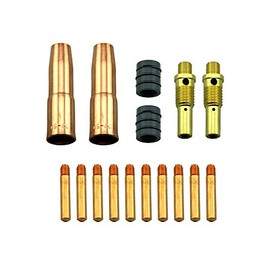 WeldingCity MIG Welding Gun Accessory Kit .030" (Heavy Duty Contact Tip-Nozzle-Diffuser-Nozzle Adapter) for Lincoln Magnum 200/250 and Tweco #2 180-250A