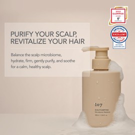 107 Champú Clarificante - Champú Purificante Para Cuero Cabelludo Con Acumulación De Suciedad Grasa Picazón Y Sequedad - Vinagre Fermentado Y Ginseng Para Un Cuero Cabelludo Fresco Y Revital