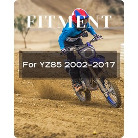 JFG RACING Dirt Bike Gripper Soft Seat Cover, Non-Slip Waterproof Motorcycle Seat Cover PVC for YZ85 2002-2017, Blue