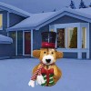 Unbranded 2FT Christmas Brown Plush Brown Bear 60 LED Warm