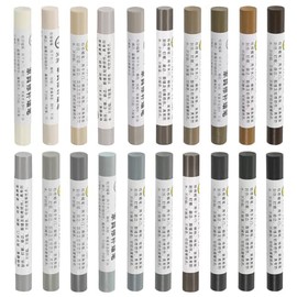 uxcell Furniture Repair Wax Crayons Kit, 20Pcs - Wood Filler Stick, Touch Up Furniture Markers - for Scratches Holes Tables Desks Wooden Floor Laminate Covers, Gray Series