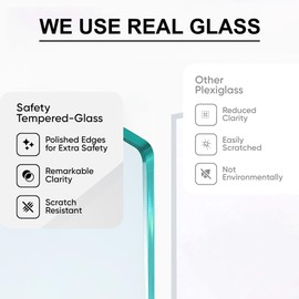 ccdcc 16.5x25 Vinyl Record Display Frame 1 Pack, Black Wooden Album Record Frame with Mats and Tempered Glass Cover for 12 By 12 Inch LP Record Cover