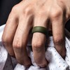 ThunderFit - Anillos de boda de silicona transpirable para hombres,