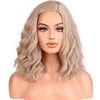 WTHCOS Blonde Wigs for Women Girls Short Curly Wavy Wig