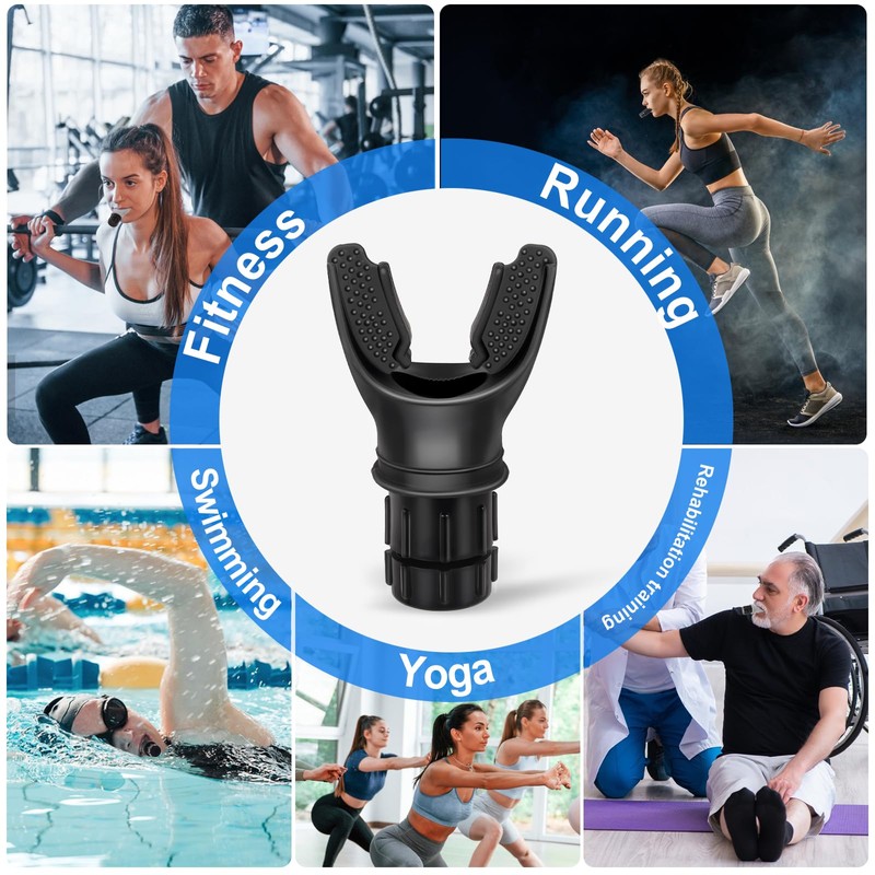 Portable Breathing Trainer with Adjustable Resistance Settings for Enhanced Strength