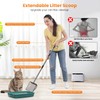 PETOCAT Metal Cat Litter Scoop with Holder, 43" Extendable Long