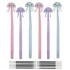 Lopenle 6PCS Novelty Jellyfish Pens Wiggle Gel Pens Soft Silicone