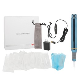 Permanent Makeup Machine 9 Gear Speed PMU Cordless Micropigmentation Tattoo Machine 100‑240V Blue