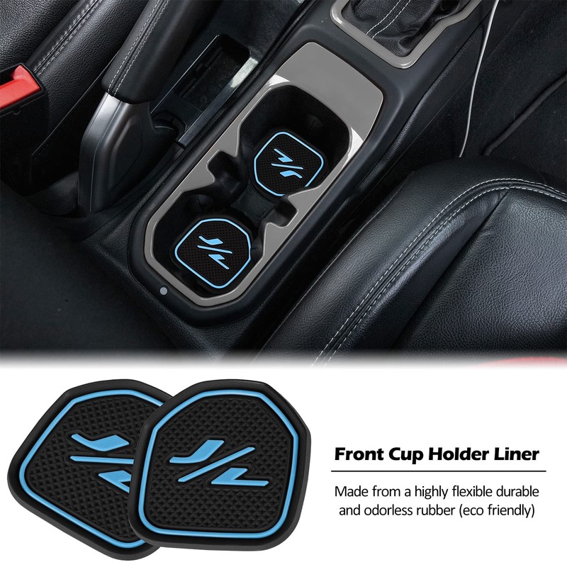 LAIKOU 4PCs Anti dust Mat Inserts Coaster fit for Jeep