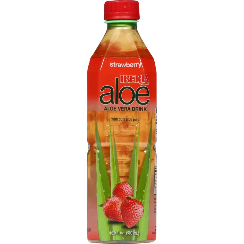Iberia Aloe Vera Juice Drink, Strawberry,16.9 Fl Oz (Pack of