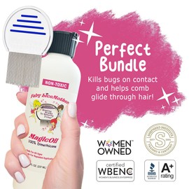 Fairy LiceMothers MagicOil - Lice Removal Oil - Head Lice Treatment for Kids - Lice Defense - Reliable Lice Treatment - Gentle Lice Oil for Hair - Treats 1-2 People - 8 fl Ounces