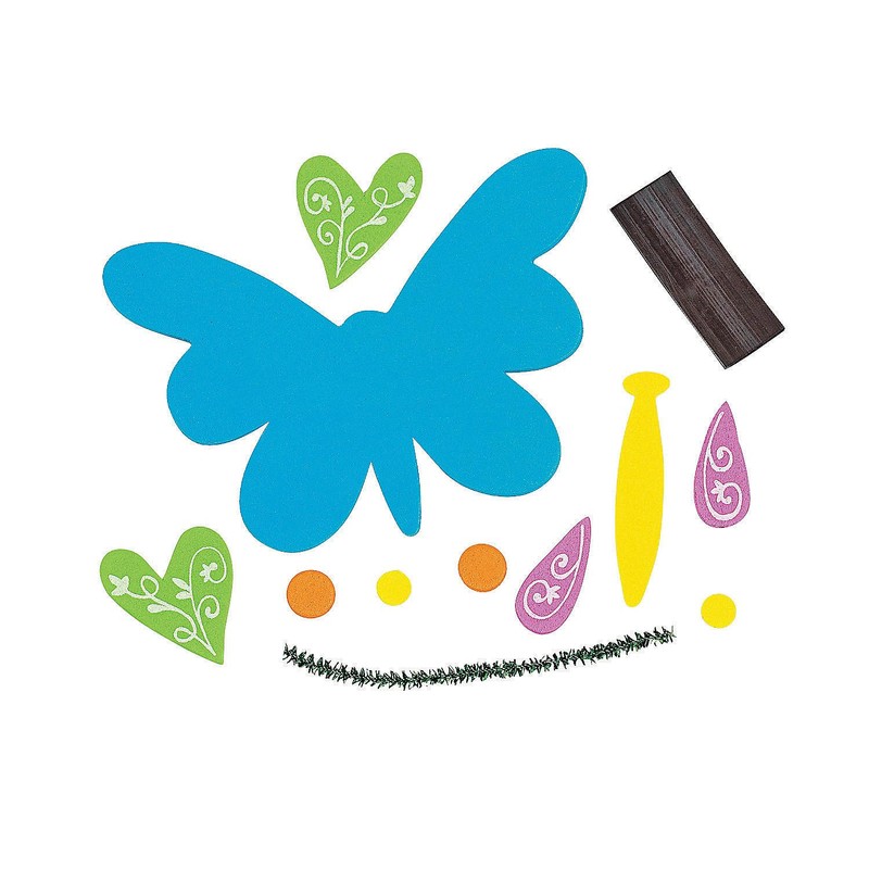 Fun Express Butterfly Magnet Craft Kit - Makes 48
