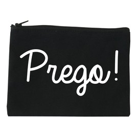FASHIONISGREAT Prego Pregnancy Announcement Cosmetic Makeup Bag Black Small