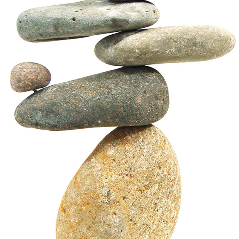 Ancient Graffiti Eight-Stone Balancing Cairn - Indoor/Outdoor Garden Decoration