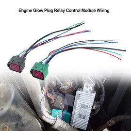 Glow Plug Control Relay Connector Wiring, Fit for Ford E-350 E-450 F-250 F-350 F-450 F-550 F650 F750 6.0L 6.4L 7.3L, Replace 4C3Z12B568AA YC3Z12B533AA DY876 YC3Z-12B533-AA