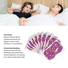 Tiras para Dormir para Aliviar Los Ronquidos, Cinta Bucal para Dormir Tiras para Dormir para Niños Cinta Bucal Ayuda para Dormir con la Boca para Una 