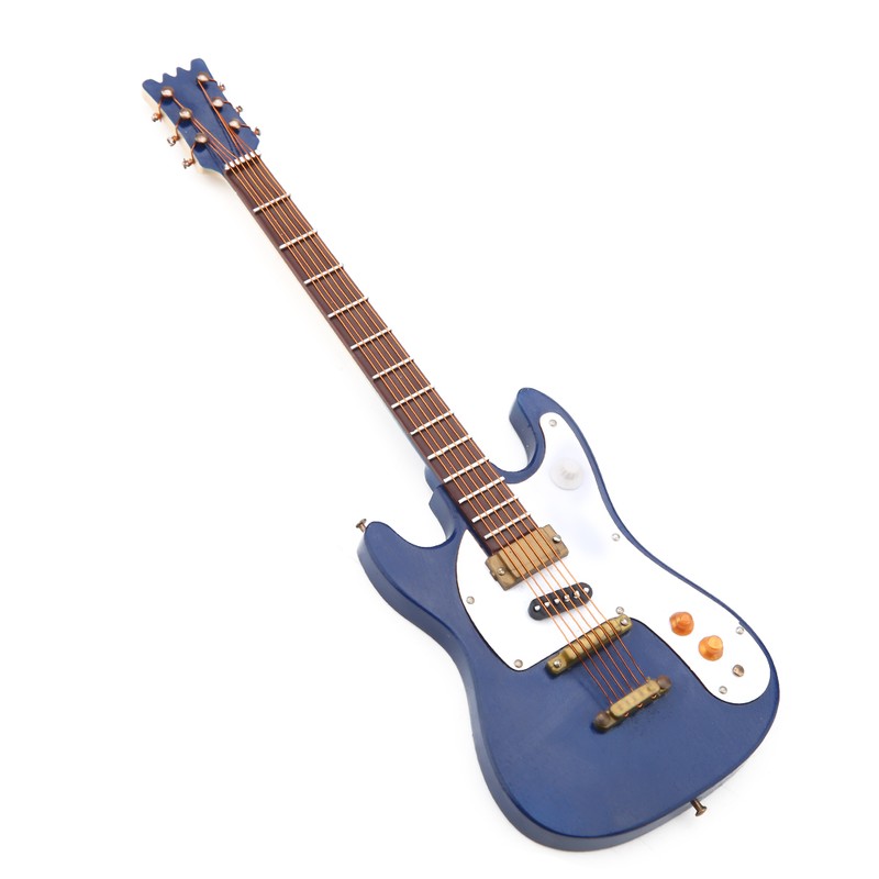 Exquisite Wooden Mini Guitar Model Display Decoration Home Coffee House
