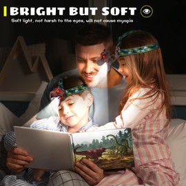 Dysaim Kids Headlamp, Dinosaur LED Rechargeable Headlamp for Kids Flashlight Camping Gear, Dinosaur Toys Headlight for Boys Girls or Adults, Gift Toys for Birthday Rave Party