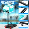 SPOYNAL Pool Basketball Hoop 7-Height Adjustable Swimming Pool Basketball with
