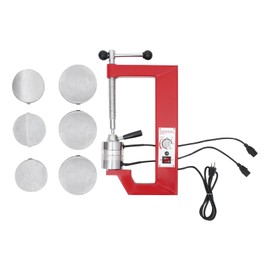 EurHomePlus Tire Patch Repair Tool Kit Tire Auto Tyre Vulcanizing Machine Kit, 110V Spot Hot Vulcanizing Machine with 6 Molds, Adjustable Height 100 * 80mm Tire Repair Machine Fully Rotating C-Frame