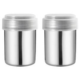 Desirable Flour Sifter Can Flour Flour Seasoning Seasoning Stainless Steel Sugar Powder Sifter (Set of 2 Medium Sizes)