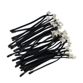 10Pcs NTC Thermistor Epoxy Probe MF52D 103F3950 10K ohm 3950B 1% Length 55mm 2.17 Inch Temperature Sensor with SH1.25 2Pin Terminal