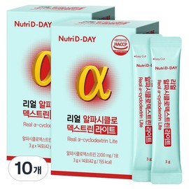 Nutri-D Day Real Alphacyclo Dextrin Light 14p, 42g, 10 pcs / 뉴트리디데이 리얼 알파시클로 덱스트린 라이트 14p, 42g, 10개