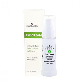 zion health Adama Minerals Eye Cream for Dark Circles. Maximum Strength.