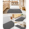 Homaxy Waffle Bath Mat Non Slip Boho Bathroom Mat -