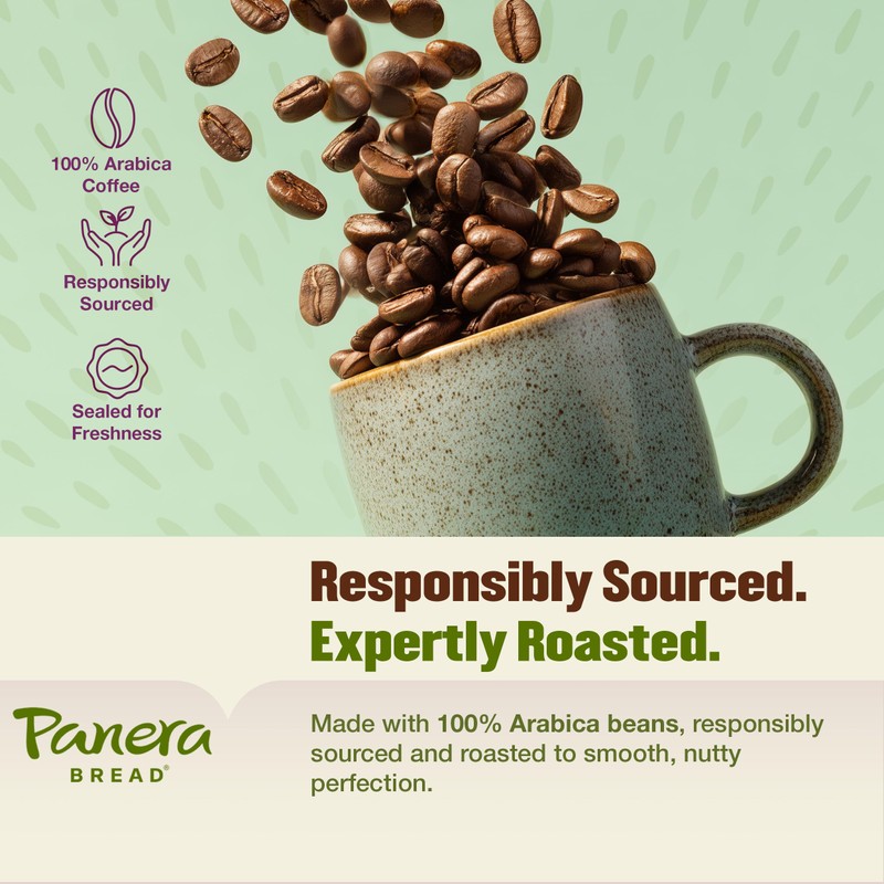 Panera Dark Roast Ground Coffee, - Bold Breakfast Brew with