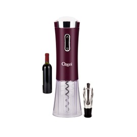 Ozeri Nouveaux II Electric Wine Opener with Foil Cutter, Wine Pourer and Stopper