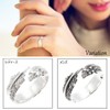 akusesari-syoppupiena Silver 925 Ring Pair Matching Cubic Zirconia Feather Feather
