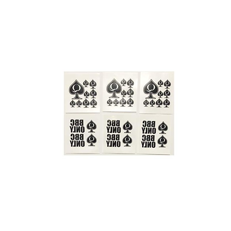 39 Piece Quees of Spades BBC Only Temporary Tattoo Set