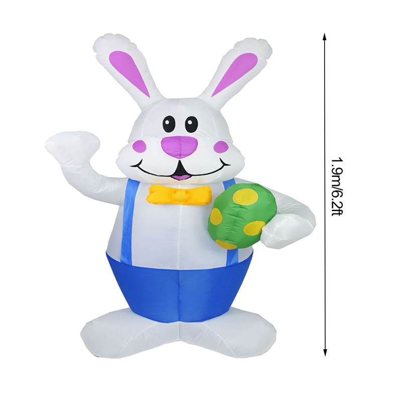 1.9M Easter Inflatable Bunny LED Lights Luminous Holiday Venue Decoration