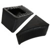 CertBuy 4 Pack Rubber Wheel Chock for Travel Trailers, Black