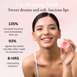 Laniege Lip Sleeping Mask Grapefruit 20g, Mini Skincare Water Sleeping Mask 15ml & Natural Gua Sha Jade Stone Bundle, Hydrating Lip Masks, The Perfect Overnight Mask, Lip mask set, Guasha Tool Face