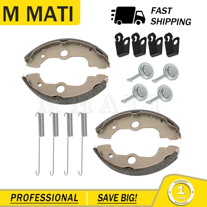 M MATI Front Rear Brake Shoes W/Pin Kit for Honda