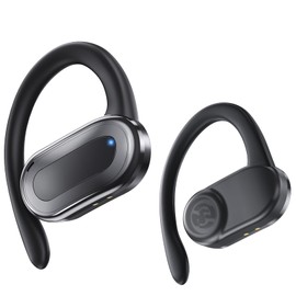 Generic Wireless Open Ear Headphones Bluetooth Sport Headphones with Earhook for Long Time Playback IPX7 Waterproof Headsets with Mic and Charging Case for Sports Running Workout, Black