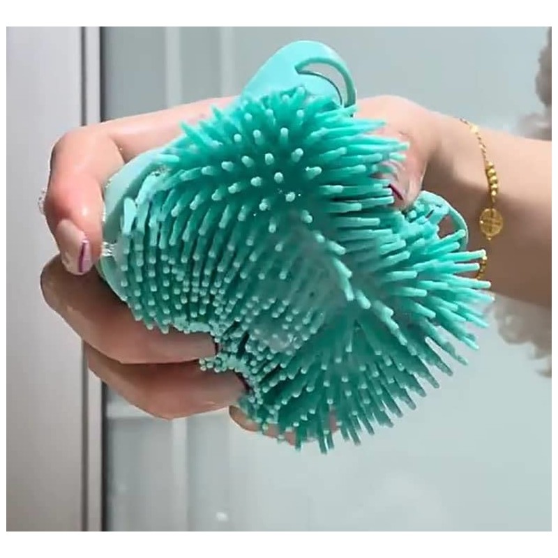 Silicone Massage Bath Brush (Blue)