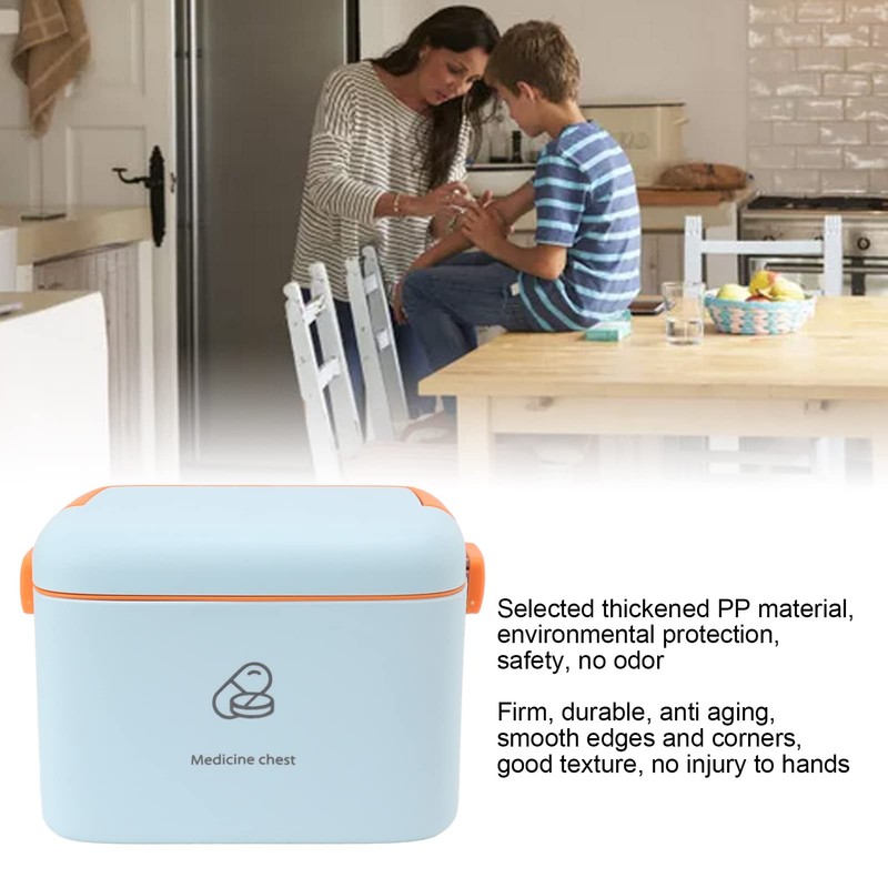 Cocoarm Organizer Box Tragbarer Medizin -Lagerbehälter mit Abnehmbarem Tablett für