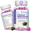 High Absorption Calcium Gummies, Sugar Free Calcium Magnesium Supplement with