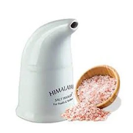 Himalayan Salt Inhaler, Handcrafted Ceramic Body with Granular Salt. Handheld Design for Personal use.